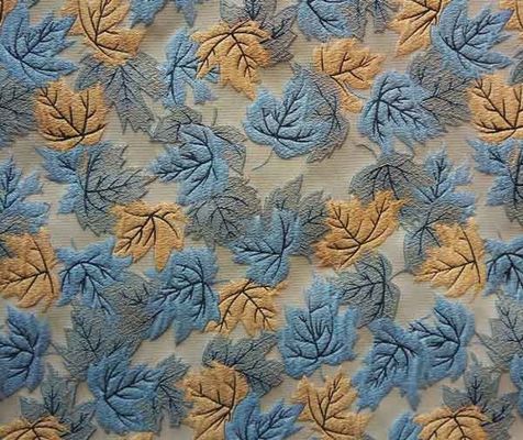 ผ้าที่อยู่อาศัย Jacquard Yarn-dyed Leaves H/R 25.0cm 420T/100% P/150gsm
