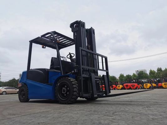 สะอาดต่อสิ่งแวดล้อม XDEM Forklift ความจุ 5000kgs ความจุ แบตเตอรี่ไฟฟ้าพลังงานกับด้าน Shifter และตัวเลือก Duplex Mast