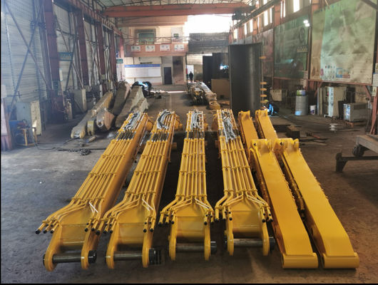 OEM 18-22m Extension Excavator Long Reach Boom Arm สําหรับ Excavator 20-50T การปรับปรุงบูมยาว