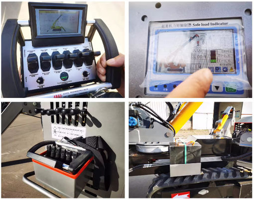 XDEM 10T 12T มินิ ครอลเลอร์ เครนไฮดรอลิก โฮสต์ เทเลสโกปิค ไดเซล สายไฟฟ้า เครนแมงมุม