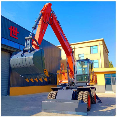 คุณภาพดี โรงงาน 18 ตัน รถขุดล้อ SZL180 SHANZHONG Hydraulic Digger