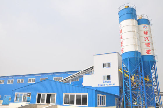 โรงงานผลิตคอนกรีตขนาดสูง HZS60 60M3H 110kw โรงงานคอนกรีตชุด โรงงานคอนกรีตกลางพาณิชย์ที่มีเครื่องผสม