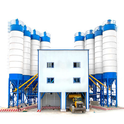โรงงานผลิตคอนกรีตขนาดสูง HZS60 60M3H 110kw โรงงานคอนกรีตชุด โรงงานคอนกรีตกลางพาณิชย์ที่มีเครื่องผสม