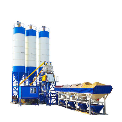 โรงงานผลิตคอนกรีตขนาดสูง HZS60 60M3H 110kw โรงงานคอนกรีตชุด โรงงานคอนกรีตกลางพาณิชย์ที่มีเครื่องผสม