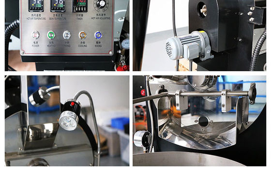 อุตสาหกรรม Lpg ก๊าซ 1 กิโลกรัม 2 กิโลกรัม Cacao Coffee Bean Roasting Toaster เครื่องจักรกลการค้าไฟฟ้า Cacao Roaster ของกาแฟ