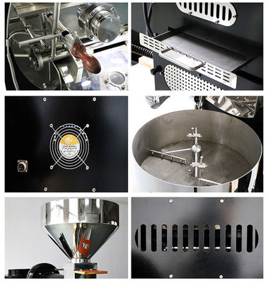 อุตสาหกรรม Lpg ก๊าซ 1 กิโลกรัม 2 กิโลกรัม Cacao Coffee Bean Roasting Toaster เครื่องจักรกลการค้าไฟฟ้า Cacao Roaster ของกาแฟ