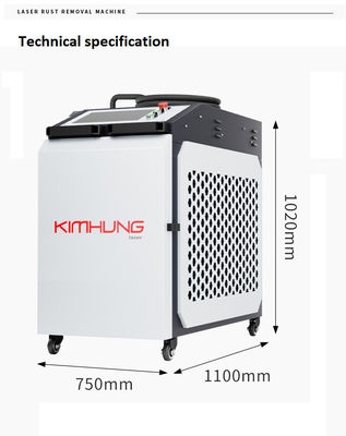 เครื่องทําความสะอาดเลเซอร์ความเร็วสูง 1500W 2000W การทําความเย็นด้วยอากาศ วัสดุไร้สแตนเลส