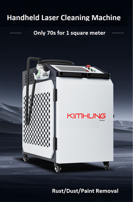 เครื่องทําความสะอาดเลเซอร์ความเร็วสูง 1500W 2000W การทําความเย็นด้วยอากาศ วัสดุไร้สแตนเลส