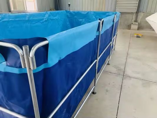 XDEM ถัง PVC สี่เหลี่ยมพับได้สำหรับการเกษตร ผ้าใบเพาะเลี้ยง บ่อปลาทรงสี่เหลี่ยม สำหรับใช้ในฟาร์มปลา
