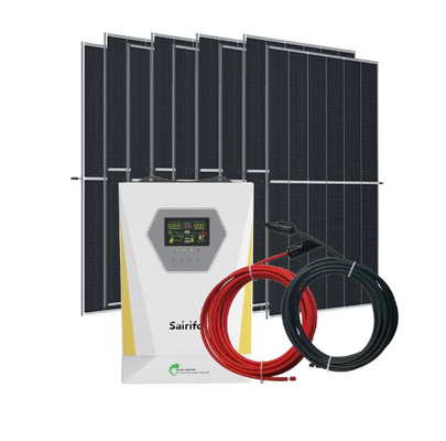 รามอัดเหล็ก ระบบพลังงานแสงอาทิตย์ครบวงจร 300W-20KW ประสิทธิภาพสูง 15%-22% อุปกรณ์ไฟฟ้าไฟฟ้าไฟฟ้านอกเครือข่ายสําหรับการจัดหาพลังงานบ้านและฟาร์ม