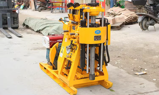 XY-1 ความเร็วสูง ธรณีวิทยา Core Drilling Rig ความลึก 100m Spindle เครื่องเจาะสํารวจหมุนสําหรับการเก็บตัวอย่างดิน น้ําบ่อน้ํา Grouting Blasting Hole Drilling อุปกรณ์