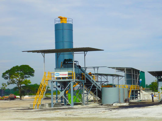 125kw 400t / H เครื่องจักรผสมคอนกรีตและโรงงานผสมเครื่องจักรก่อสร้างถนน