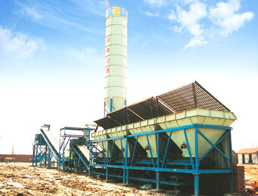 500t / H 144kw โรงงานคอนกรีตแบบเปียกเครื่องจักรก่อสร้างถนน